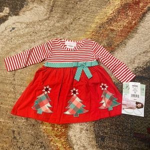 Red embellished dress